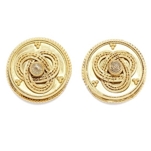 ANTIQUE ETRUSCAN REVIVAL EARRINGS, 19TH CENTURY in high