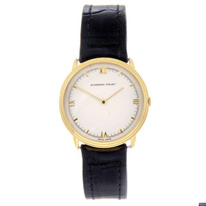 AUDEMARS PIGUET - a gentleman's 18ct yellow gold wrist watch.