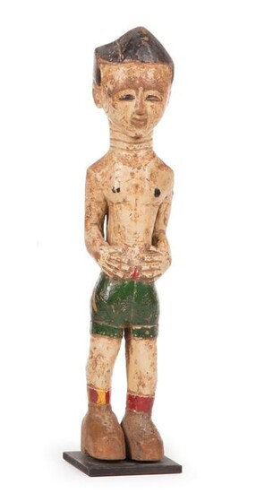 African Carved and Painted Wood Figure