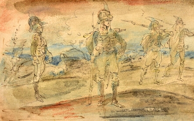 Album de dessins d'un militaire français en Espagne. C. 1808-1810 In-16 obl., 8 x 13,5...