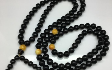 Amazing Amber Mala made from Round Amber beads