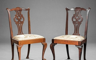 American Chippendale Carved Mahogany Side Chairs