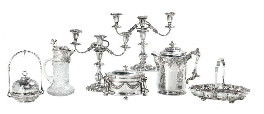 American and English Silverplate Tableware