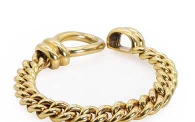An 18ct gold curb link bracelet, by Nicolis Cola