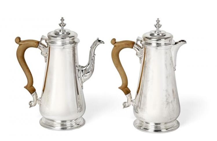 An Elizabeth II Silver Coffee-Pot and Hot-Water Jug , by...