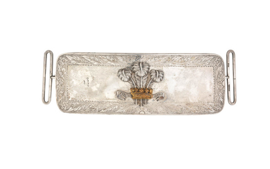 An Officer's Silver- And Ormolu-Mounted Flap Pouch Of The Prince Of Wales's Royal Wiltshire Yeomanry, Birmingham Silver Hallmarks For 1886, Maker's Mark J. & Co.