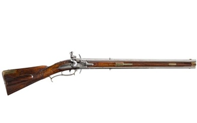An over-and-under turning flintlock rifle by I. H. Baeyer of Mehlis, circa 1760