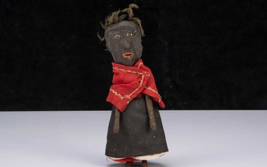 An unusual 19th century Folk Art wizen fruit headed doll