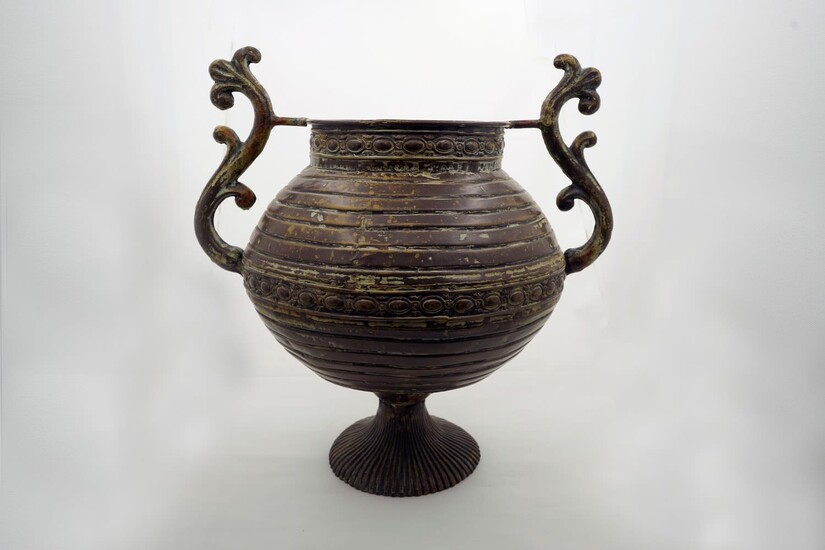Ancient Style (Apparently Etruscan Style) Metal Vase Reproduction