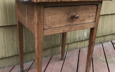 Antique 19th C American Single Drawer End Table