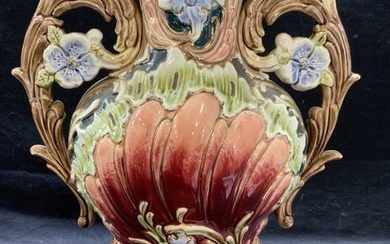 Antique Eichwald Majolica Art Nouveau Vase