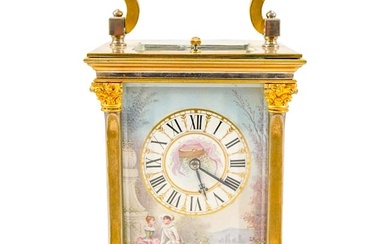 Antique French Gold Gilt Carriage Clock