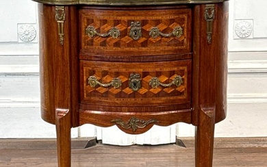 Antique French Parquetry Commode Stand