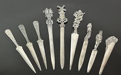 Antique Sterling Silver Letter Openers (9pc)