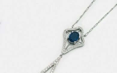 Art Deco sapphire necklace