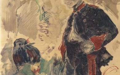 Artilleur et femme. with 6 pochoirs by Toulouse-Lautrec