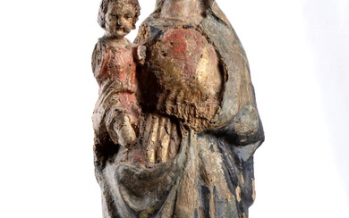 Artista toscano, XIV - XV secolo () Madonna con il Bambino Scultura in legno...