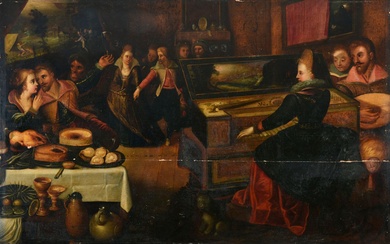 Atelier de Frans II FRANCKEN (1581-1642) Scène... - Lot 502 - De Baecque et Associés