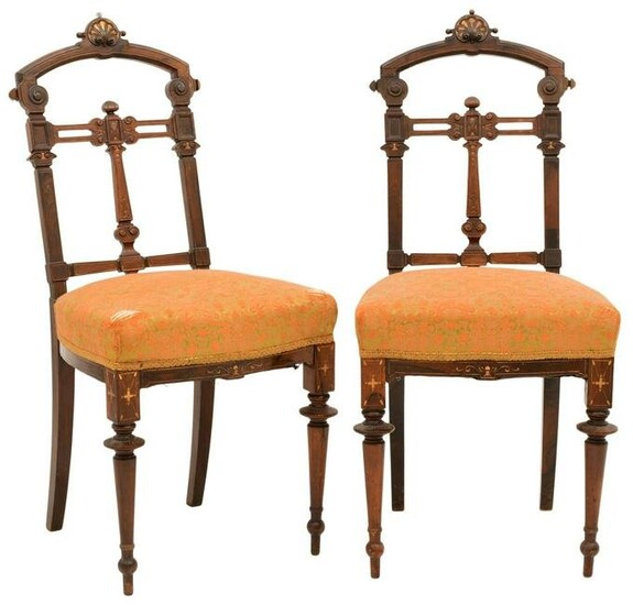 Attributed to Herter Brothers, Pair of Gilt Incised