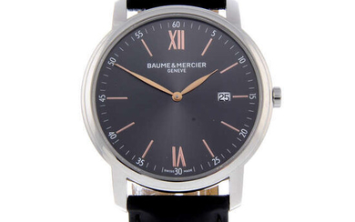 BAUME & MERCIER - a gentleman's stainless steel Classima XL wrist watch.