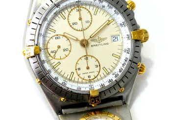 BREITLING CHRONOMAT UTC WATCH IN STEEL AND GOLD REF. 81950.