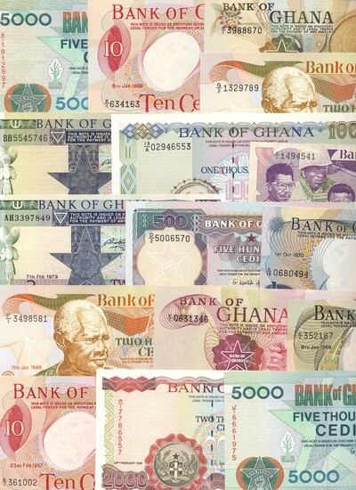 Bank of Ghana, a group of more modern issues including: (TBB 111-3, 116, 117, 119, 124, 128-9,...