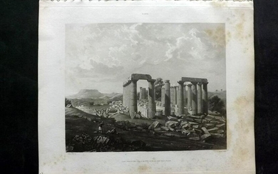 Bennett after Foster 1818 Folio Print. Temple of Apollo, Greece 27