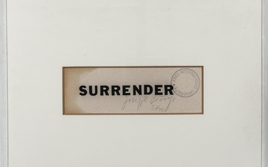 Beuys, Joseph. Surrender II.