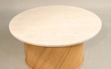 Bielecky Brothers Rattan & Stone Round Low Table