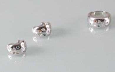 Brillant Diamant Schmuckgarnitur zus. ca.1 ct
