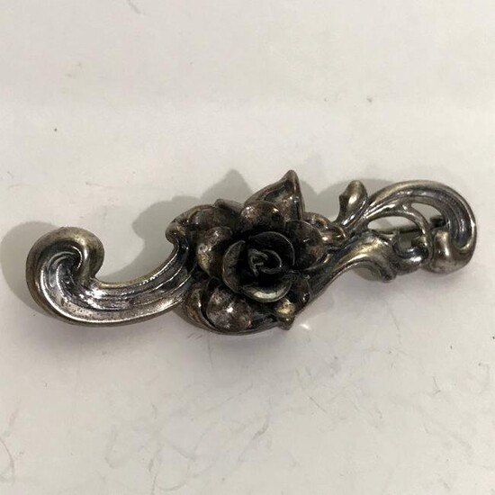 Brooch Vintage Sterling SILVER PIN By Jewelart Signed