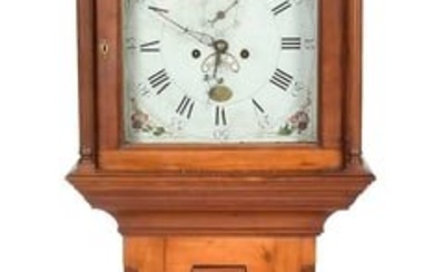 Bucks County Pennsylvania Chippendale Cherry Tall Case Clock