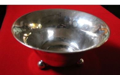 C G Hallberg, a Swedish silver fruit bowl, tapering planishe...