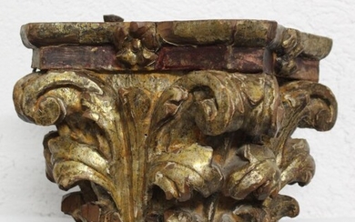 CAPITAL IN GILDED WOOD