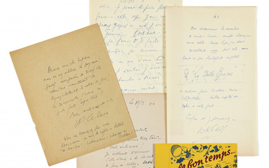 CÉLINE (Louis-Ferdinand) Ensemble de lettres autographes signées dont une inédite. Paris, 13 mars 1944 - 26 [ét...