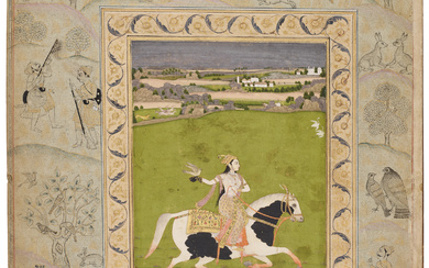 CHAND BIBI HUNTING MUGHAL INDIA, MID-18TH CENTURY
