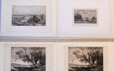 CHARLES FRANCOIS DAUBIGNY ETCHINGS WITH DRYPOINT