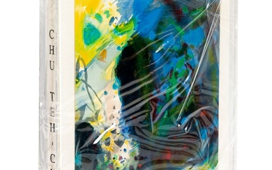 CHU Teh-Chun (1920-2014) Saison bleue, 2006 Portfolio comprenant six lithographies en couleurs et une calligraphie...