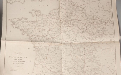 Carte de la France en 1848. pliée - Lot 2 - Paris Enchères - Collin du Bocage