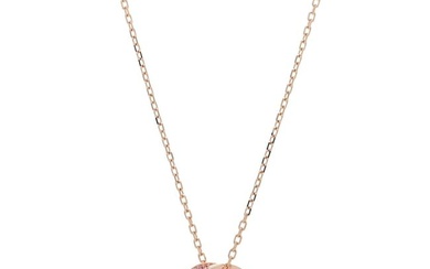 Cartier 18K Pink Gold Pink Sapphire Trinity Pendant Necklace