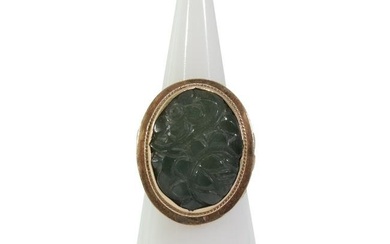 Carved Jadeite Ring