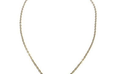 Chanel Mini Cc Logos Charm Gold Chain Pendant Necklace 376