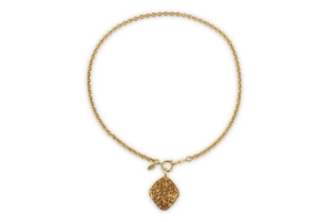 Chanel Vintage Filigree Pendant Necklace, gold tone