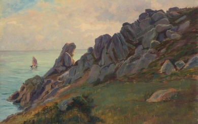 Charles WISLIN (1852-1932) Rochers à Port-Manec’h...