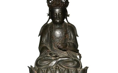 Chinese Bronze Statue of Guanyin, Ming Dynasty