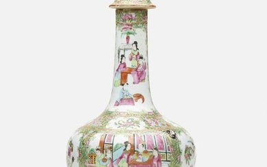 Chinese Export, Canton Rose vase and cover