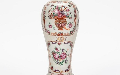 Chinese Export Chicken Skin Porcelain Meiping Vase