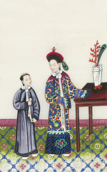 Chinese School, 19th century, Costumes of the Imperial Court – a set of ten