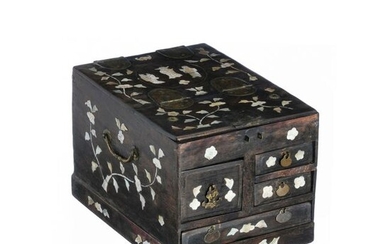 Chinese beauty & jewelery box, 19th