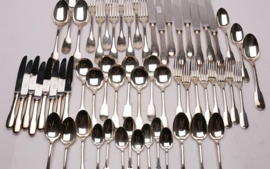 Christofle 'Cluny' Silver Plate Cutlery Service For Eight Persons